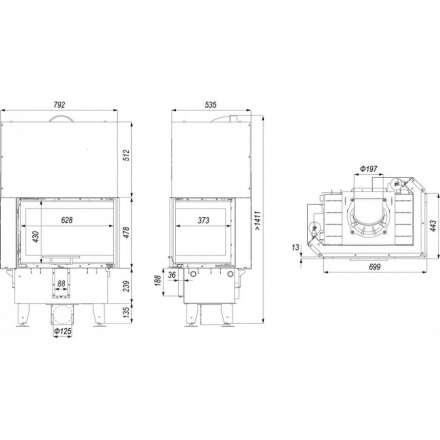 Каминная топка DEFRO HOME INTRA SM BL MINI G в Молодечно