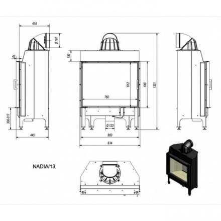 Каминная топка Kratki Nadia/13 в Молодечно