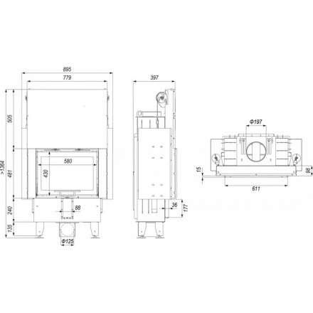 Каминная топка INTRA SM SLIM G в Молодечно
