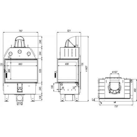 Каминная топка DEFRO HOME INTRA SM BL в Молодечно