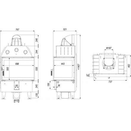 Каминная топка DEFRO HOME INTRA SM BP в Молодечно