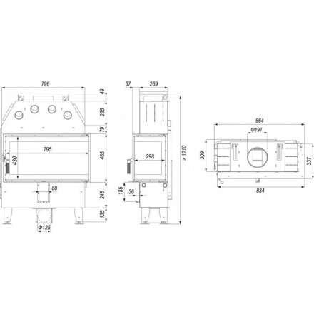 Каминная топка INTRA ME BP SLIM в Молодечно
