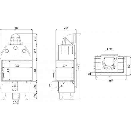 Каминная топка DEFRO HOME INTRA SM BP MINI в Молодечно