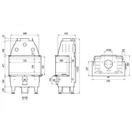 Каминная топка DEFRO HOME INTRA SM C в Молодечно