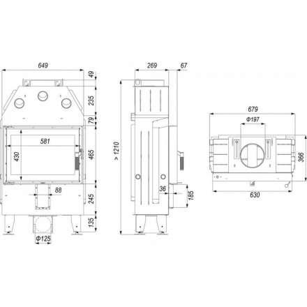 Каминная топка INTRA SM SLIM в Молодечно