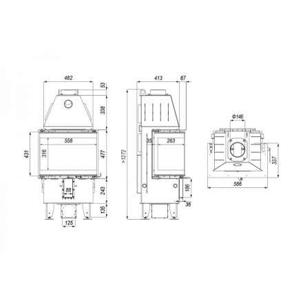 Каминная топка DEFRO HOME INTRA XSM C в Молодечно
