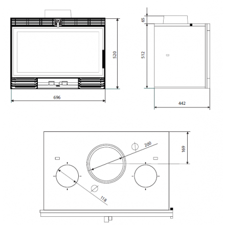 Каминная топка Ferguss FG754 с шибером в Молодечно