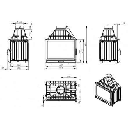 Каминная топка NORDflam Savona в Молодечно