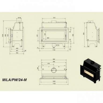 Каминная топка Kratki Mila/PW/24 в Молодечно