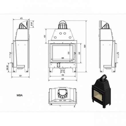 Каминная топка Kratki MBA в Молодечно