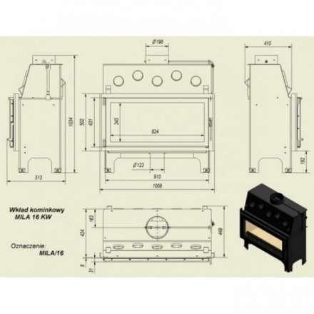Каминная топка Kratki Mila в Молодечно