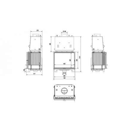 Каминная топка Kratki FRANEK/PW/12/W в Молодечно