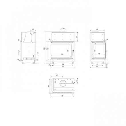 Каминная топка Kratki Amelia/PW/BL/24/BS/W/Deco в Молодечно