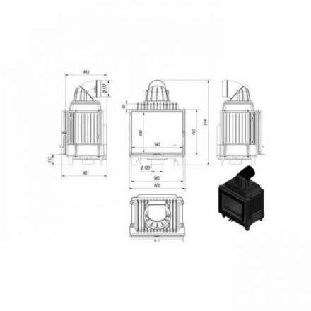 Каминная топка Kratki FRANEK/10 в Молодечно