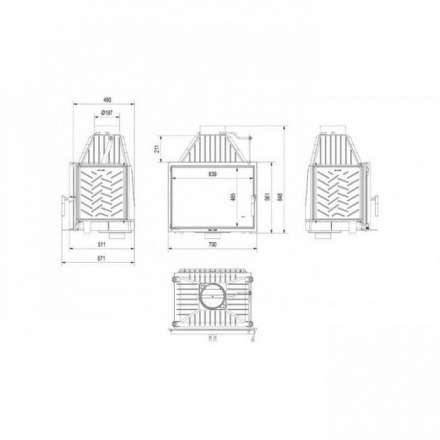 Каминная топка Kratki Zosia 12 в Молодечно