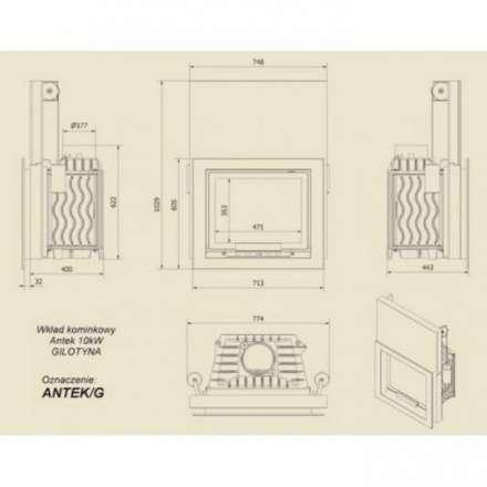 Каминная топка Kratki Antek/G в Молодечно