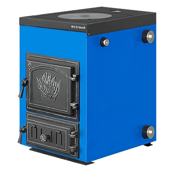 Котел твердотопливный Везувий Эльбрус-14 с плитой Везувий Амазонка бай фото в Молодечно