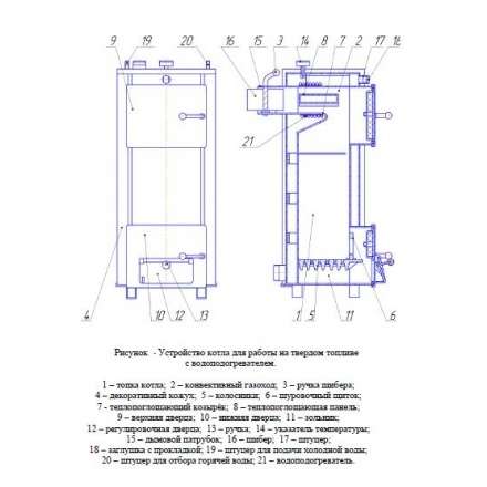 Твердотопливный котел Теплоприбор КС-ТГ-12,5 в Молодечно