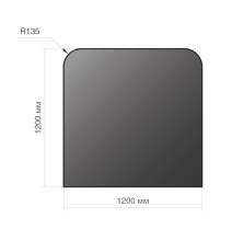 Лист напольный Везувий, 2мм, черный 1200*1200*2 R135 в Молодечно