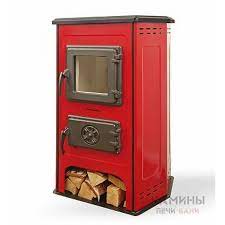 Купить Печь-камин MBS Hit красный сталь в Молодечно Амазонка бай фото в Молодечно