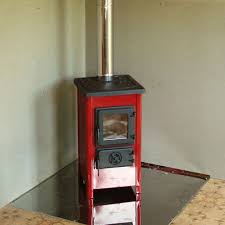 Купить Печь-камин MBS Hit красный сталь в Молодечно Амазонка бай фото в Молодечно