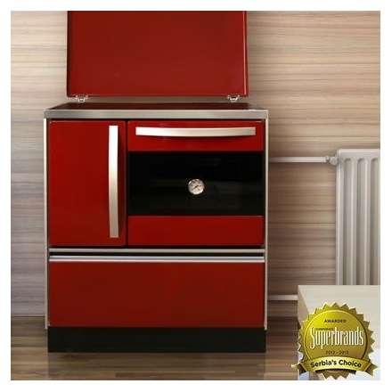 Плита на дровах MBS Thermo Royal 720 P3 (с водяным контуром) красная купить в Молодечно