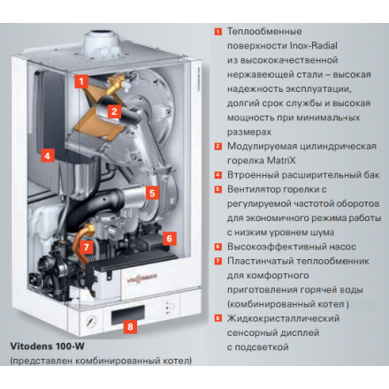 Конденсационный котел Viessmann Vitodens 100-W 26 кВт turbo (одноконтурный) в Молодечно
