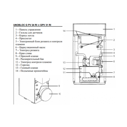 Газовый котел Ariston UNOBLOC G 38 RI в Молодечно