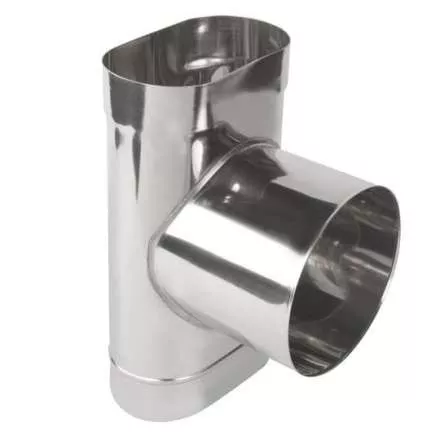 Тройник овальный 90 из нерж. ст. 304-0,8 мм купить в Молодечно