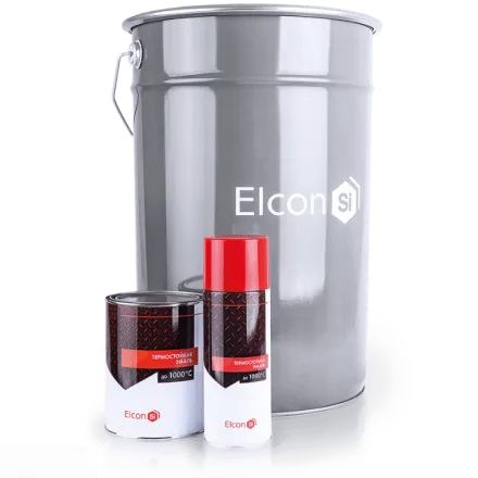 Термостойкая эмаль Elcon, аэрозоль 520 мл (чёрная) в Молодечно