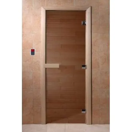Дверь для бани Doorwood Теплый день 2000x700 (стекло 8 мм, 3 петли) в Молодечно